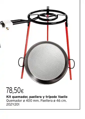 Cadena88 Kit quemador, paellera y trípode Vaello oferta