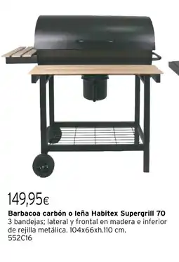 Cadena88 Barbacoa carbón o leña Habitex Supergrill 70 oferta