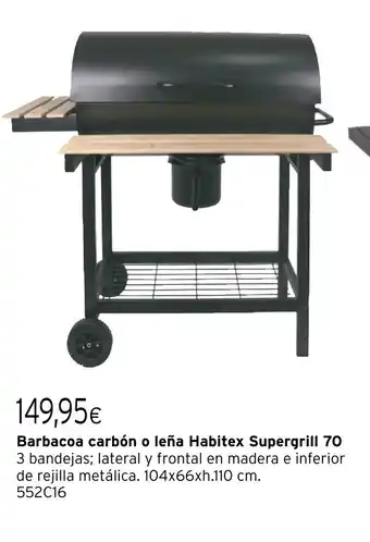 Cadena88 Barbacoa carbón o leña Habitex Supergrill 70 oferta