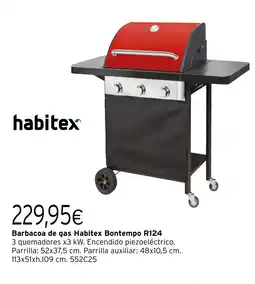 Cadena88 Barbacoa de gas Habitex Bontempo R124 oferta