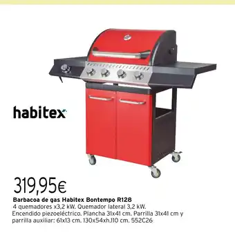 Cadena88 Barbacoa de gas Habitex Bontempo R128 oferta