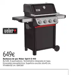 Cadena88 WEBER Barbacoa de gas Weber Spirit E-410 oferta