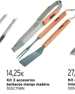 Cadena88 Kit 4 accesorios barbacoa inox con estuche oferta