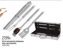 Cadena88 Kit 4 accesorios barbacoa inox con estuche oferta