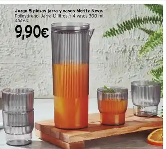 Cadena88 Juego 5 piezas jarra y vasos Moritz Neve oferta