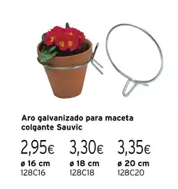 Cadena88 Aro galvanizado para maceta colgante Sauvic oferta