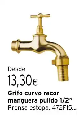 Cadena88 Grifo curvo racor manguera pulido 1/2" oferta