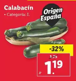 Lidl Calabacín oferta