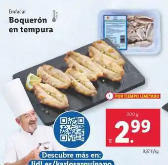 Lidl Boquerón en tempura oferta