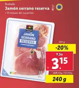 Lidl Jamón serrano Reserva oferta