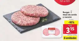Lidl Burger meat de cerdo y vacuno oferta