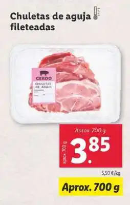Lidl Chuletas de aguja fileteadas oferta