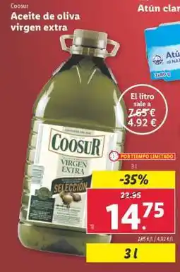 Lidl Coosur - Aceite De Oliva Virgen Extra oferta