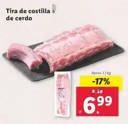 Lidl Tira de costilla de cerdo oferta