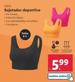 Lidl Sujetador deportivo oferta