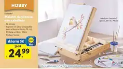 Lidl Maletín de pintura con caballete oferta