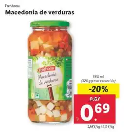 Lidl Macedonia de verduras oferta