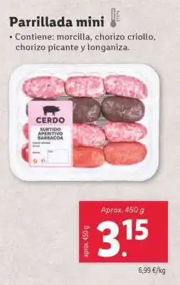 Lidl Parrillada mini oferta