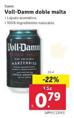 Lidl Voll-Damm doble malta oferta