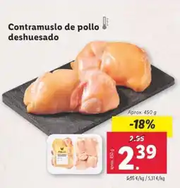 Lidl Contramuslo de pollo deshuesado oferta