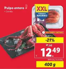 Lidl PULPO ENTERO oferta