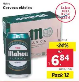Lidl Cerveza clásica oferta