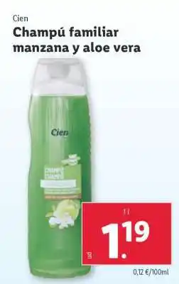 Lidl Champú familiar manzana y aloe vera oferta