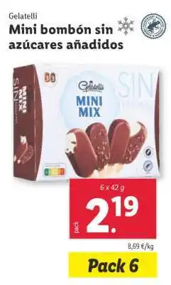Lidl Gelatelli Mini bombón sin azúcares añadidos oferta