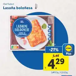 Lidl Lasaña boloñesa oferta