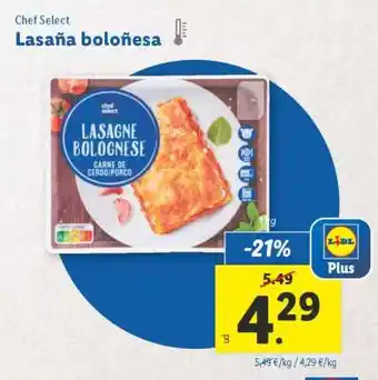 Lidl Lasaña boloñesa oferta