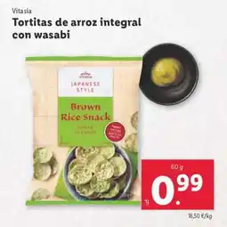 Lidl Tortitas de arroz integral con wasabi oferta