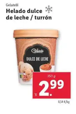 Lidl Helado dulce de leche / turrón oferta