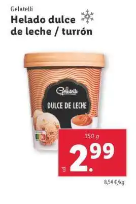 Lidl Helado dulce de leche / turrón oferta