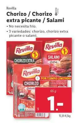 Lidl Revilla Chorizo / Chorizo extra picante / Salami oferta