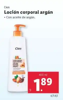 Lidl Loción corporal argán oferta