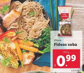 Lidl Vitasia Fideos soba oferta