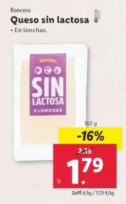 Lidl Queso sin lactosa oferta