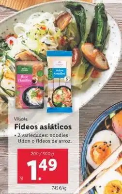 Lidl Vitasia Fideos asiáticos oferta