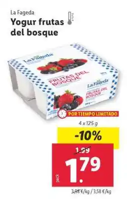 Lidl Yogur frutas del bosque oferta