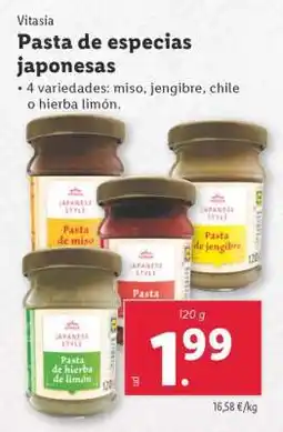Lidl Pasta de especias japonesas oferta