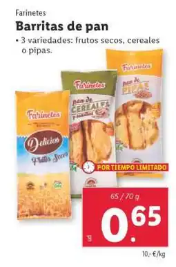 Lidl Barritas de pan oferta