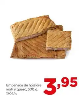 Alimerka Empanada de hojaldre york y queso, 500 g oferta