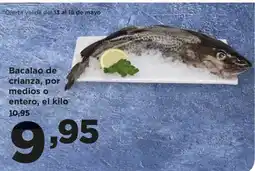 Alimerka Bacalao de crianza, por medios o entero, el kilo oferta
