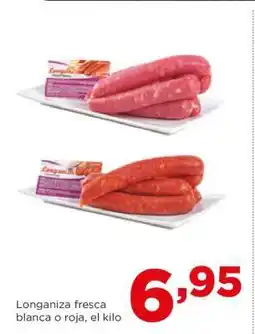 Alimerka Longaniza fresca blanca o roja, el kilo oferta