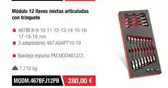 Ferri Modulo 12 llaves mixtas articuladas con trinquete oferta