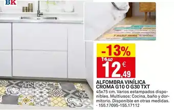 Bricoking Alfombra vinilica croma g10 0 g30 txt oferta