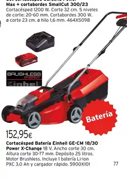 Cadena88 Cortacésped Batería Einhell GE-CM 18/30 Power X-Change oferta