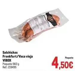 Makro Salchichas frankfurt/vaca vieja oferta