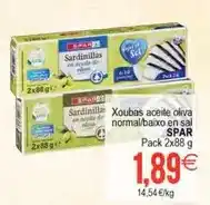 Plenus Supermercados Spar - xoubas aceite oliva normal/baixo en sal oferta
