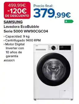 Costco Samsung - lavadora ecobubble serie 5000 ww90cgc04 oferta